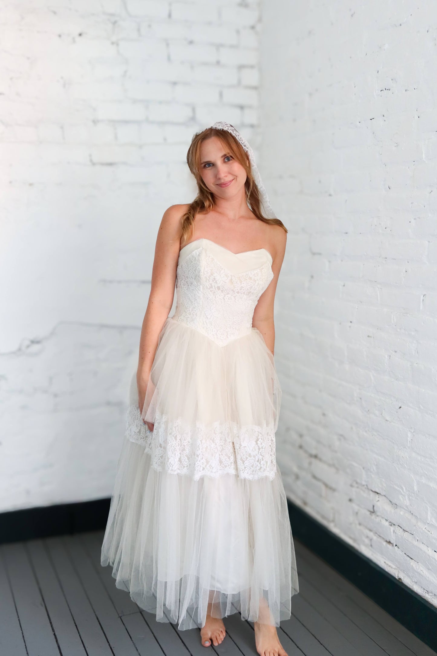 Jesse: 1960s Tea Length Tulle Layered Dress