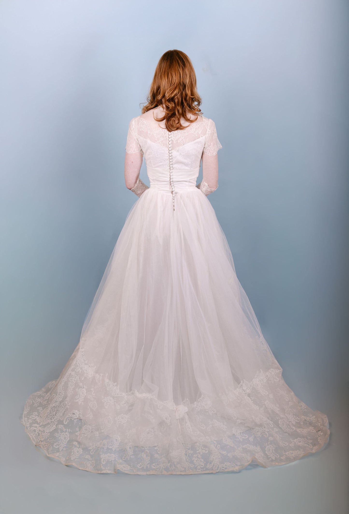 Gloria: 1960s Ballgown with Rosettes and Lace