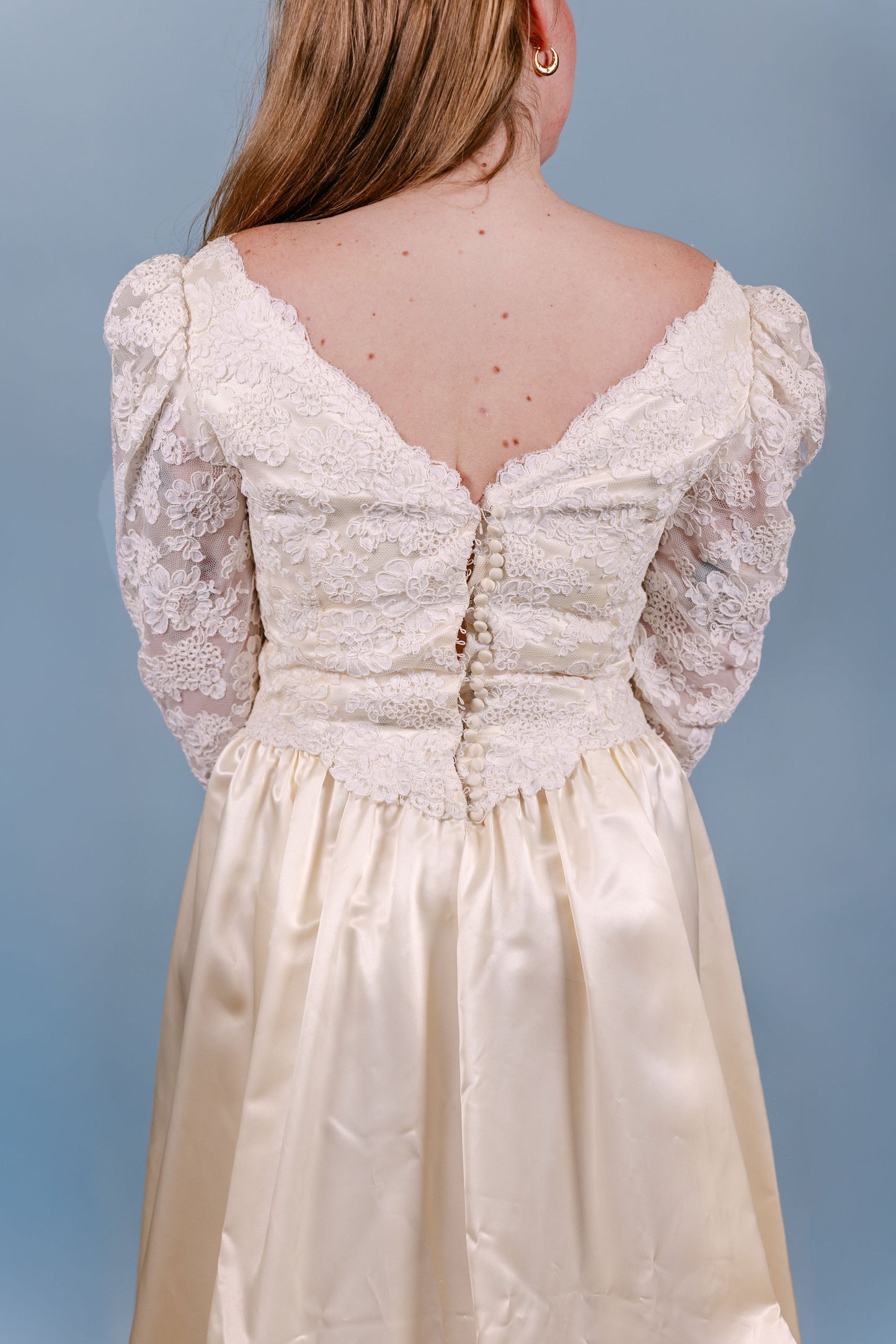 Alice: candlelight, a-line, lace overlay, illusion neckline