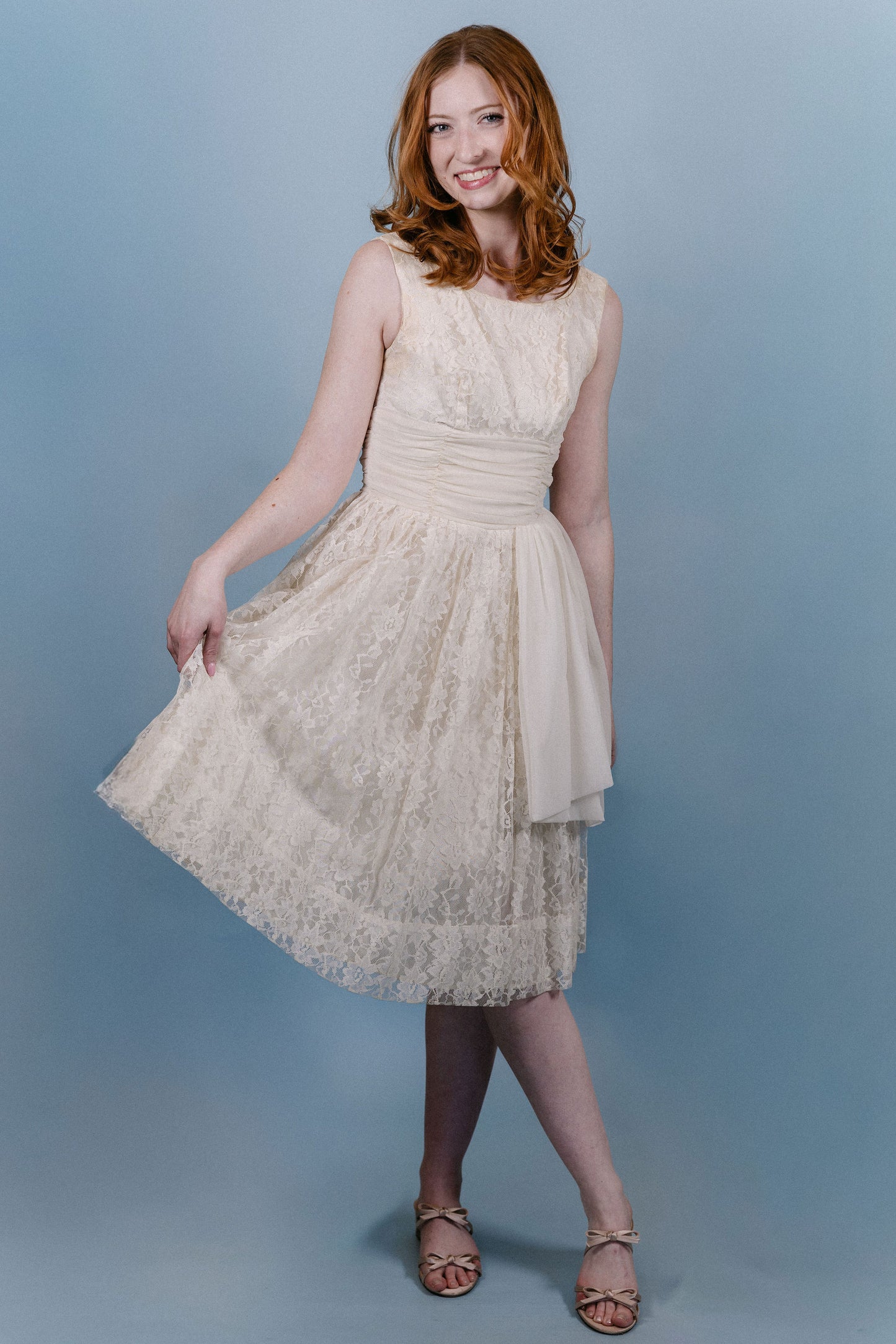 Reagan: 1950s white mini dress