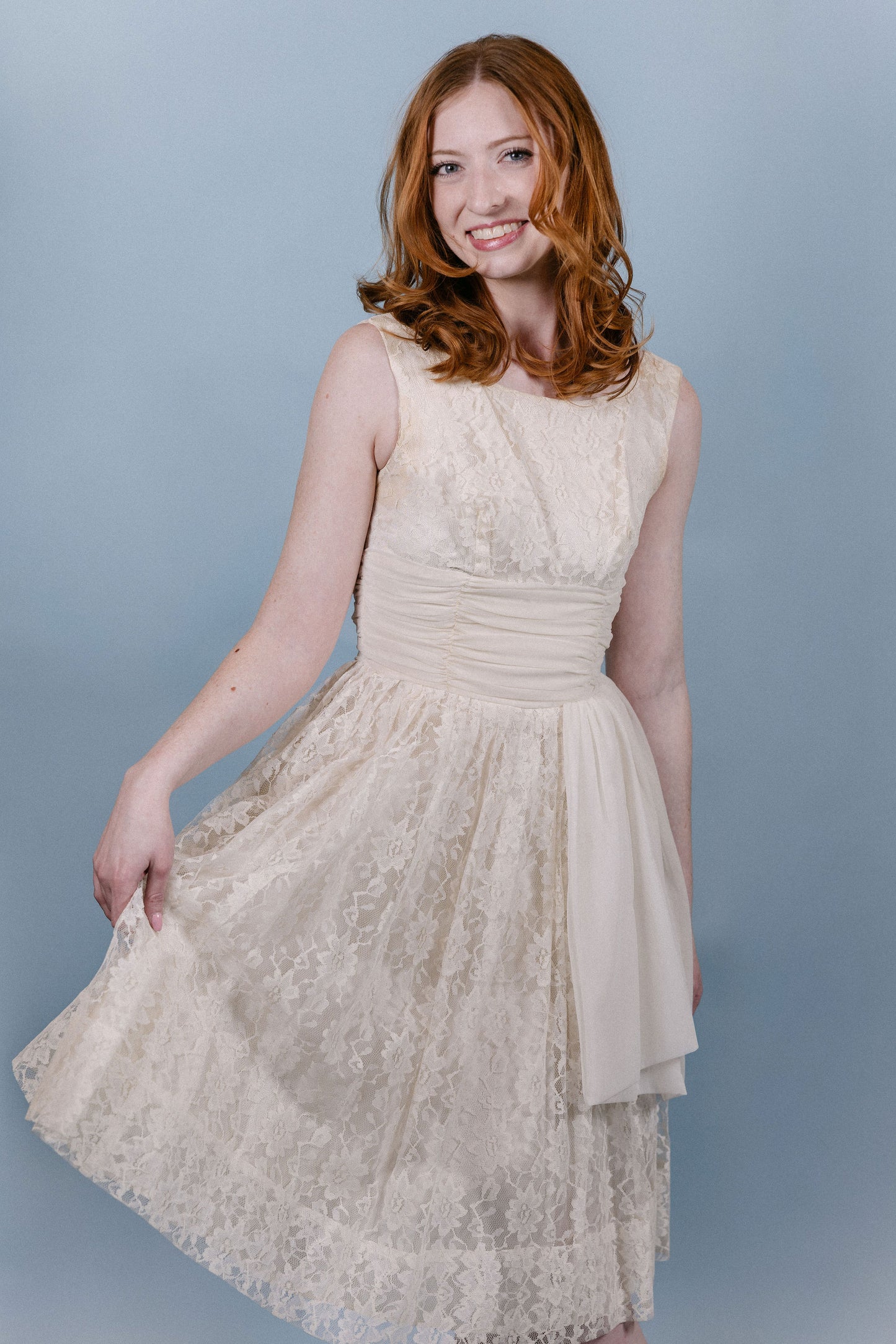 Reagan: 1950s white mini dress