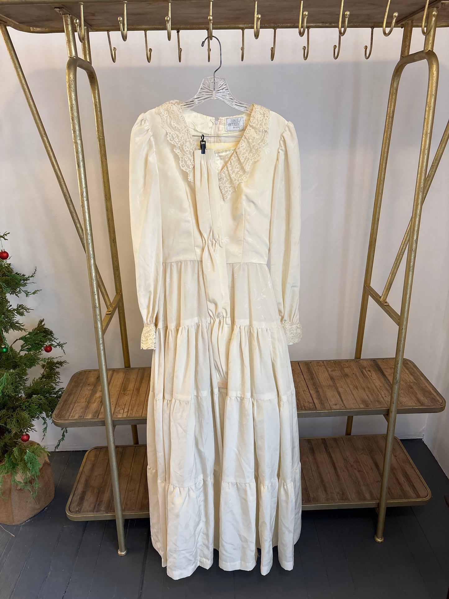 Wendy: 1979 Handmade Tiered Vogue Gown - 100% Silk, 3 pieces