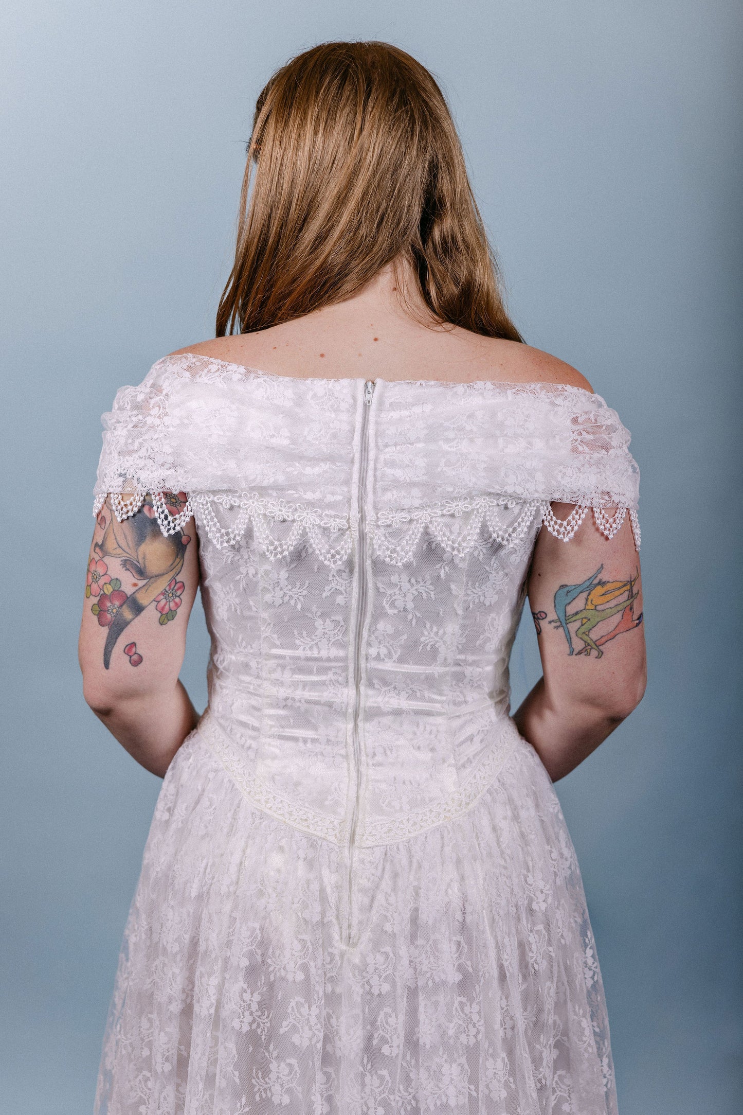 Grace: 1990s Scott McClintock Tea Length Lace Dress