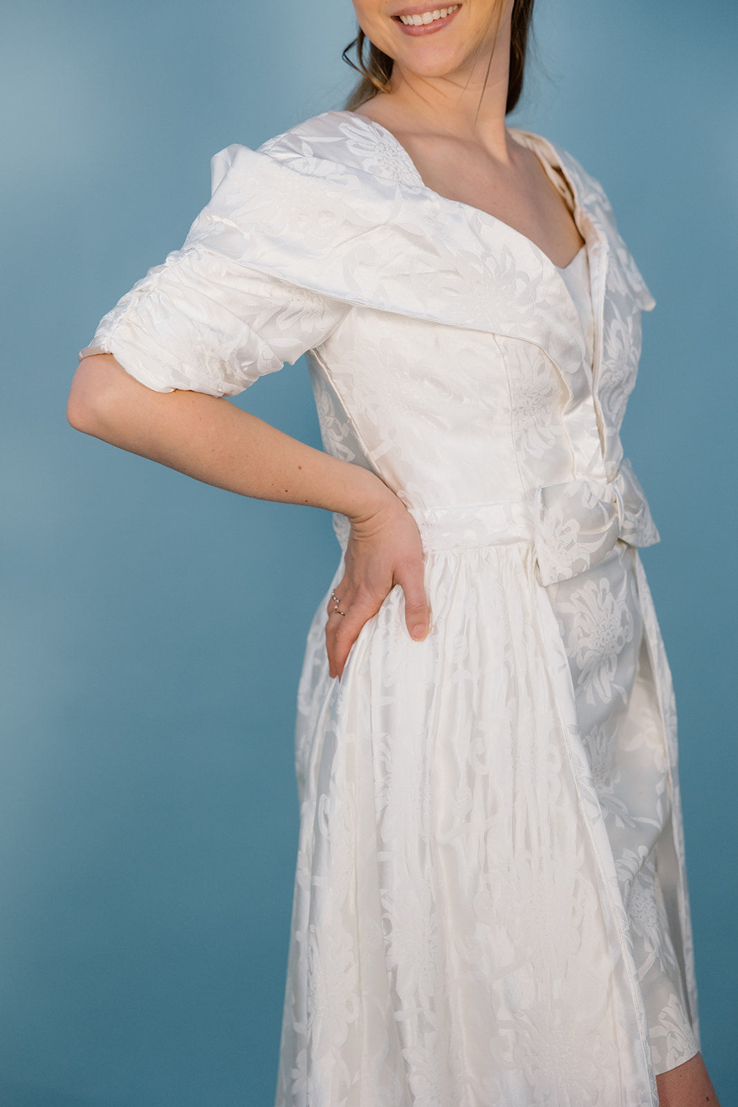 Anna: 1980s 2 pc set, strapless mini dress with cape over-jacket